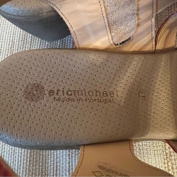 Eric Michael Red/Orange Suede Lara Strappy Sandal Made in Portugal Sz 41 EU - Picture 14 of 16